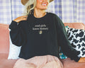 Funny Womens History Sweatshirt Friend Who Loves History or Social Studies Cool Girls Know History Floral Aesthetic Crewneck for Historian Sweatshirt – Easygoing Wear · Top Pick For Any Outfit