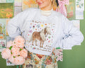 Silly Mini Horse Sweatshirt for Friend Who Loves Positive Affirmations and Cute Ponies Funny Saying Animal Lover Crewneck Boho Wildflowers Sweatshirt – Premium Graphic · High-Quality Print