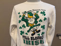 Vintage 90s Full Blooded Irish Leprechaun Shamrock Texas Crewneck Sweatshirt M Sweatshirt – Aesthetic Look · Great Gift For Fans
