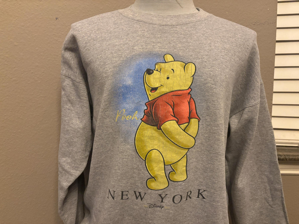 Vintage 2000s Walt Disney Winnie The Pooh New York Crewneck Sweatshirt L Sweatshirt – Soft Feel · Perfect For Daily Wear