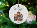 Xmas Ornament Personalized 3 Inch Ceramic Christmas Ornament Family Of Five First Christmas Ornament 2024 Holiday Decor Family Gift Graphic Tee – Easygoing Wear · Must-Have Style