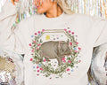 Cute Animal Lover Sweatshirt for Trip to Zoo or for Science Teacher Teaching About Animals Adorable Floral Hippopotamus with Butterflies Sweatshirt – Easygoing Wear · Great Gift For Fans
