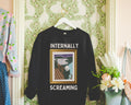 Funny Art History Sweatshirt for Feminist or Democratic Socialist Who Loves the Scream by Edvard Munch Silly Kitschy Chronically Anxious Sweatshirt – Fan Favorite · High-Quality Print