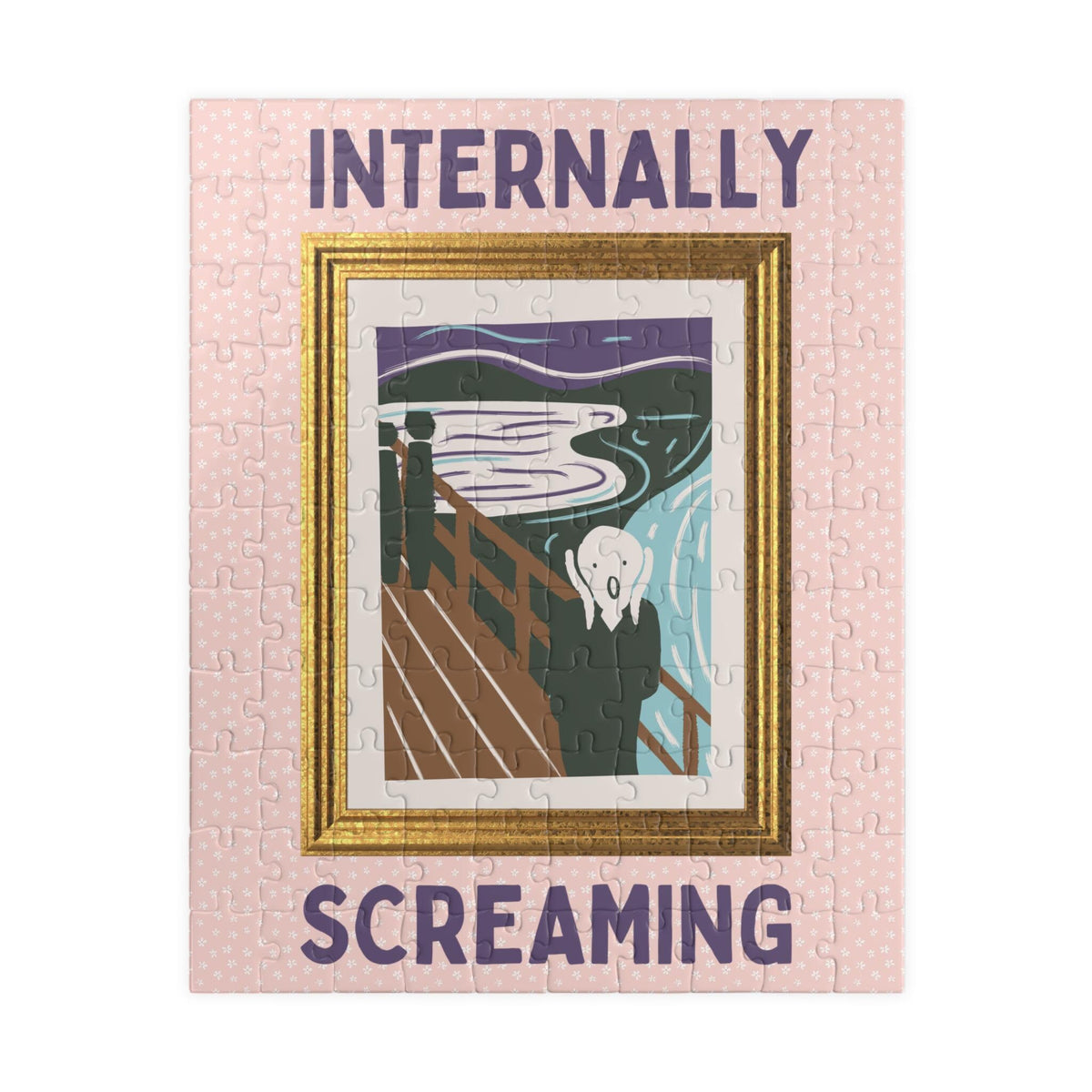 Funny Art History Puzzle for Feminist or Democratic Socialist Who Loves the Scream by Edvard Munch Silly Kitschy Chronically Anxious Gift Graphic Tee – Easygoing Wear · Great Gift For Fans