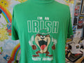 Vintage 9039s Warner Brothers Taz Tasmanian Devil Looney Tune Irish Party Animal St Patrick39s Day T Shirt Soft paper thin 5050 L Graphic Tee – Fan Favorite · Must-Have Style