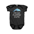 Cute Dolphin Baby Bodysuit Dolphin Baby Onepiece Dolphin Baby Gift Flippin Cute Baby Shower First Birthday Graphic Tee – Aesthetic Look · Must-Have Style