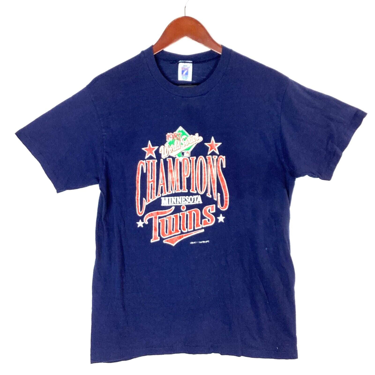 Vintage Minnesota Twins World Series Champions Logo 7 Tshirt Large Mlb 1987 Graphic Tee – Feel-Good Design · Perfect For Daily Wear