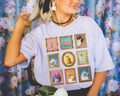 Cat Lover Tee Shirt Colorful Y2K Cat Mom or Cat Dad Gift Wall Gallery Aesthetic Framed Portraits of Adorable Cats and Kittens on a TShirt Graphic Tee – Soft Feel · Must-Have Style