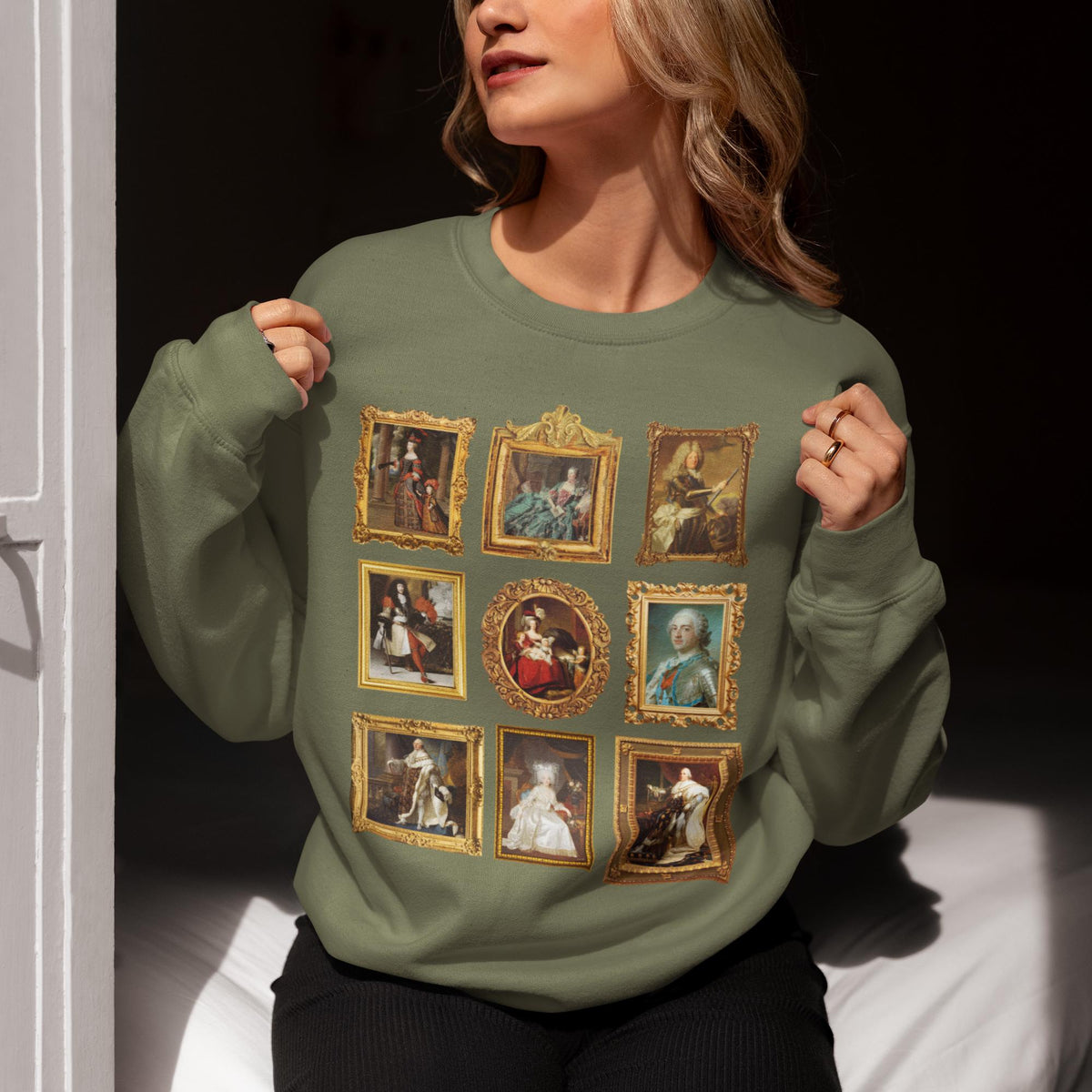 French Royal History Sweatshirt Famous Queens and Kings Marie Antoinette Madame de Pompadour Art History Crewneck European History Buff Sweatshirt – Aesthetic Look · Trending Graphic Apparel