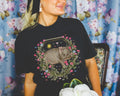 Cute Animal Lover Tee Shirt for Trip to Zoo or for Science Teacher Teaching About Animals Adorable Floral Hippopotamus with Butterflies Graphic Tee – Everyday Comfort · Great Gift For Fans