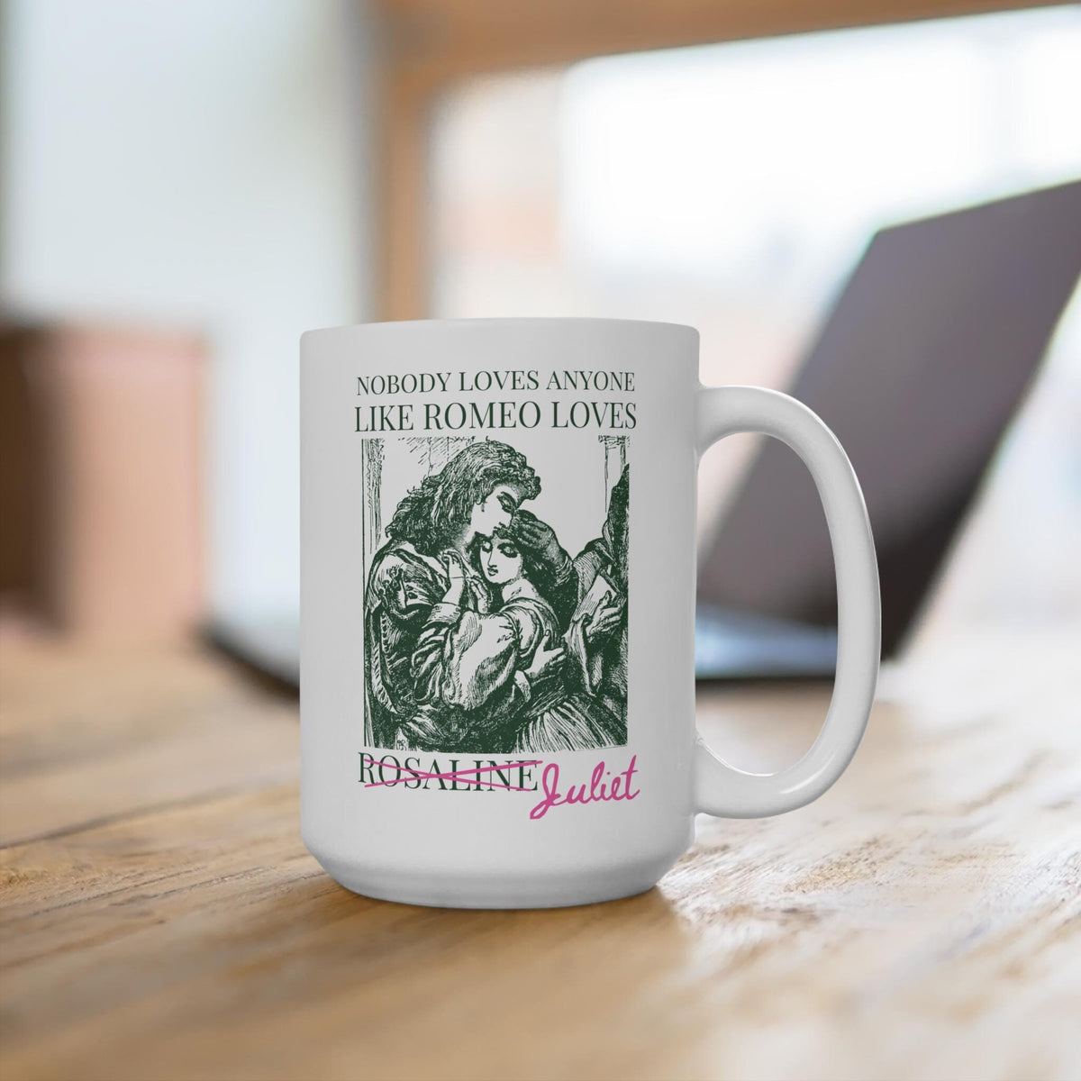 Silly William Shakespeare Coffee Mug for Bookworm Who Loves Romeo and Juliet Funny Bookish 15 Oz Mug for Romance Reader Classic Literature Graphic Tee – Fan Favorite · Perfect For Daily Wear