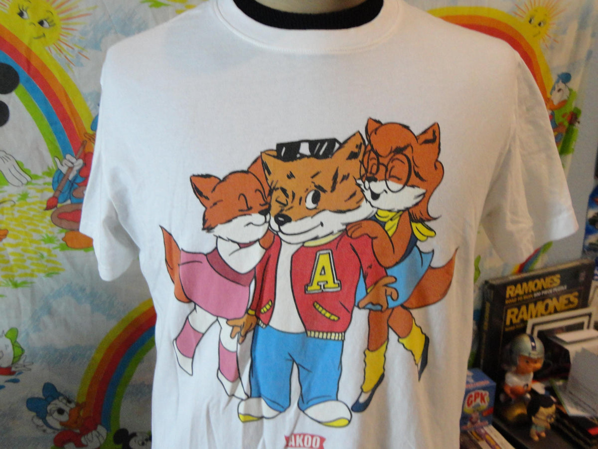 AKOO Cute Fox Cartoon T Shirt Size M Graphic Tee – Soft Feel · Top Pick For Any Outfit