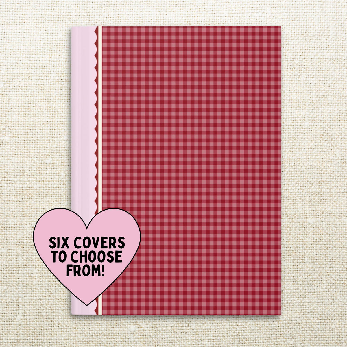 Adorable Plaid Notebook for Daughter or Friend Who Loves to Write or Journal Cute Bookish Gift for Sister Cozy Coquette Diary with Hearts Graphic Tee – Fan Favorite · Must-Have Style