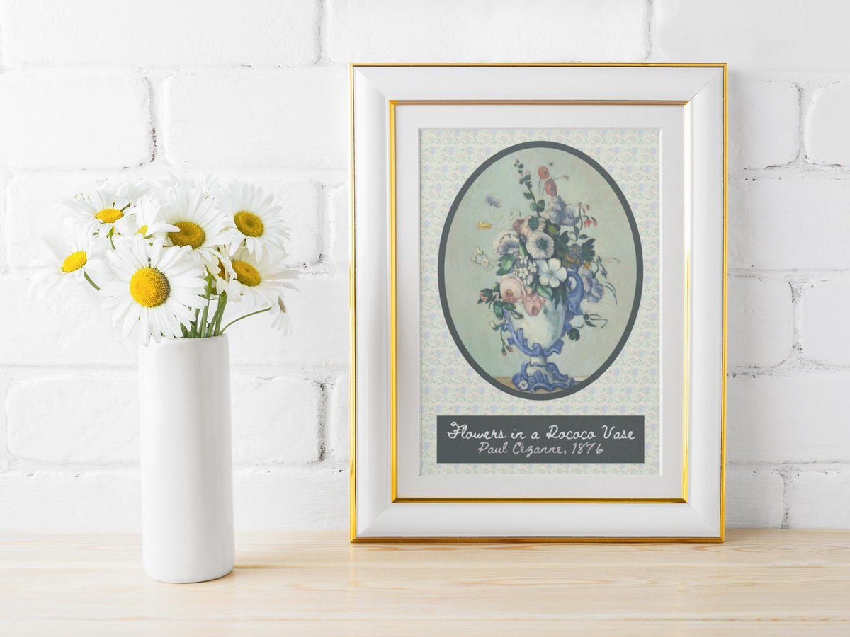 Paul Cezanne Flowers in a Rococo Vase Art Print Cute Floral Poster for Art Historian or Artist Who Loves 19th Century Art Gift for Teacher Graphic Tee – Warm & Stylish · Perfect For Daily Wear