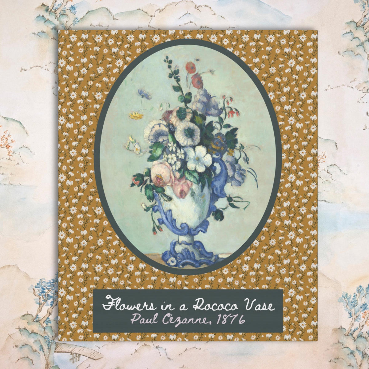 Paul Cezanne Flowers in Rococo Vase Canvas Print Cute Floral Canvas for Art Historian Artist Who Loves 19th Century Art Gift for Teacher Graphic Tee – Warm & Stylish · Perfect For Daily Wear