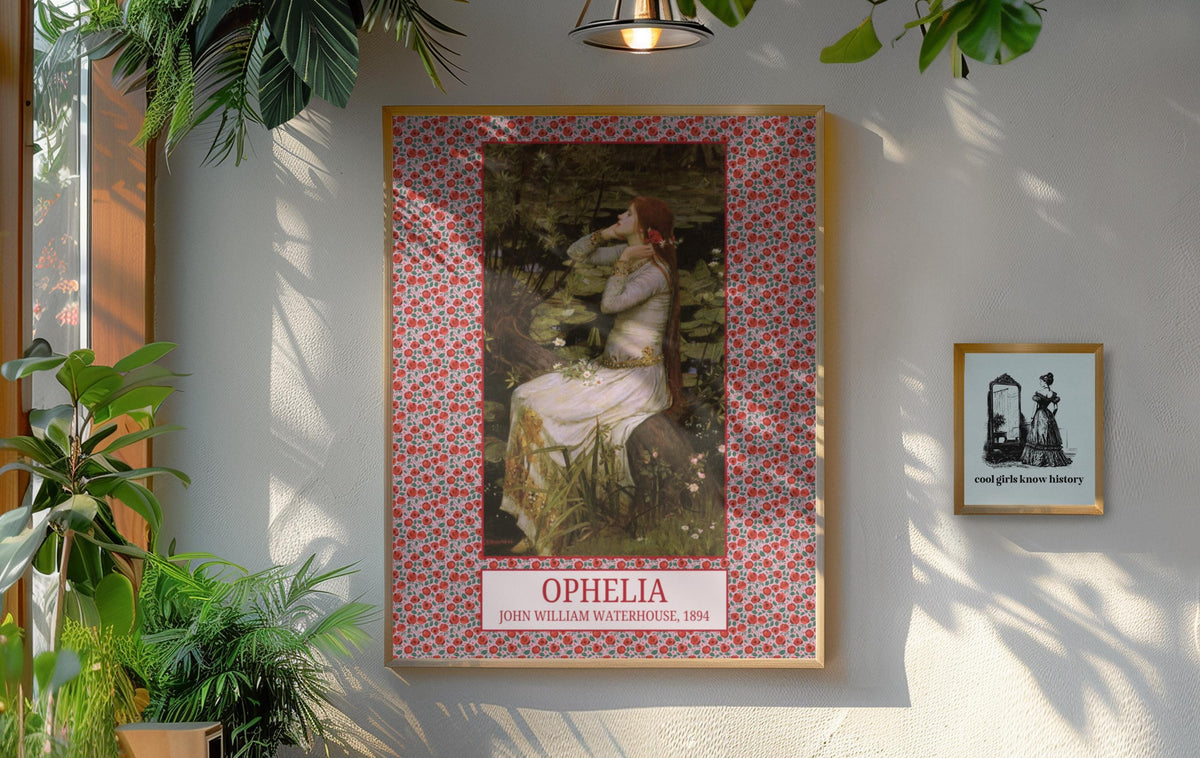 Ophelia by John Williams Waterhouse Colorful Floral Art Poster Print Famous 19th Century Paintings William Shakespeare Hamlet Poster Gift Graphic Tee – Cozy Vibes · Trending Graphic Apparel
