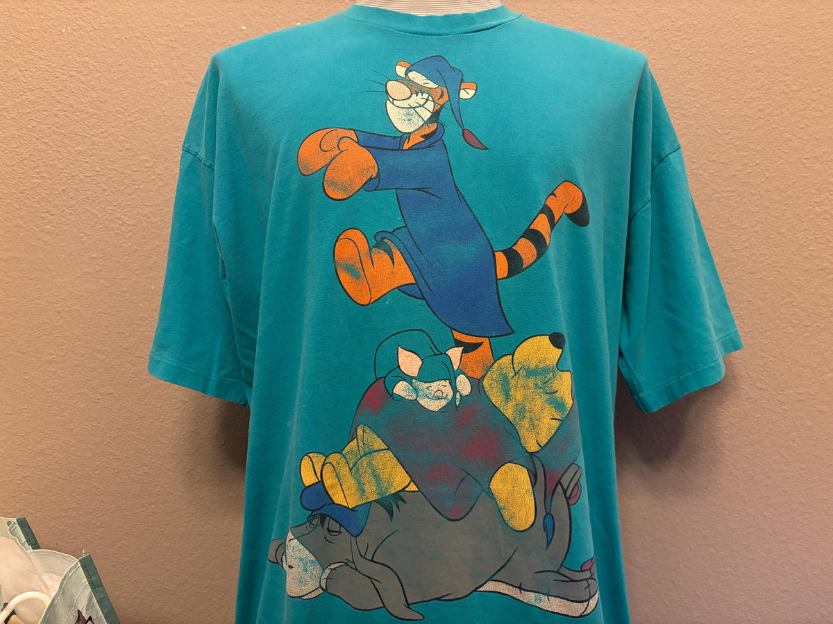 Vintage 90s Winnie the Pooh Tiger and Piglet Nightgown T shirt XXL Graphic Tee – Bold Style · Great Gift For Fans