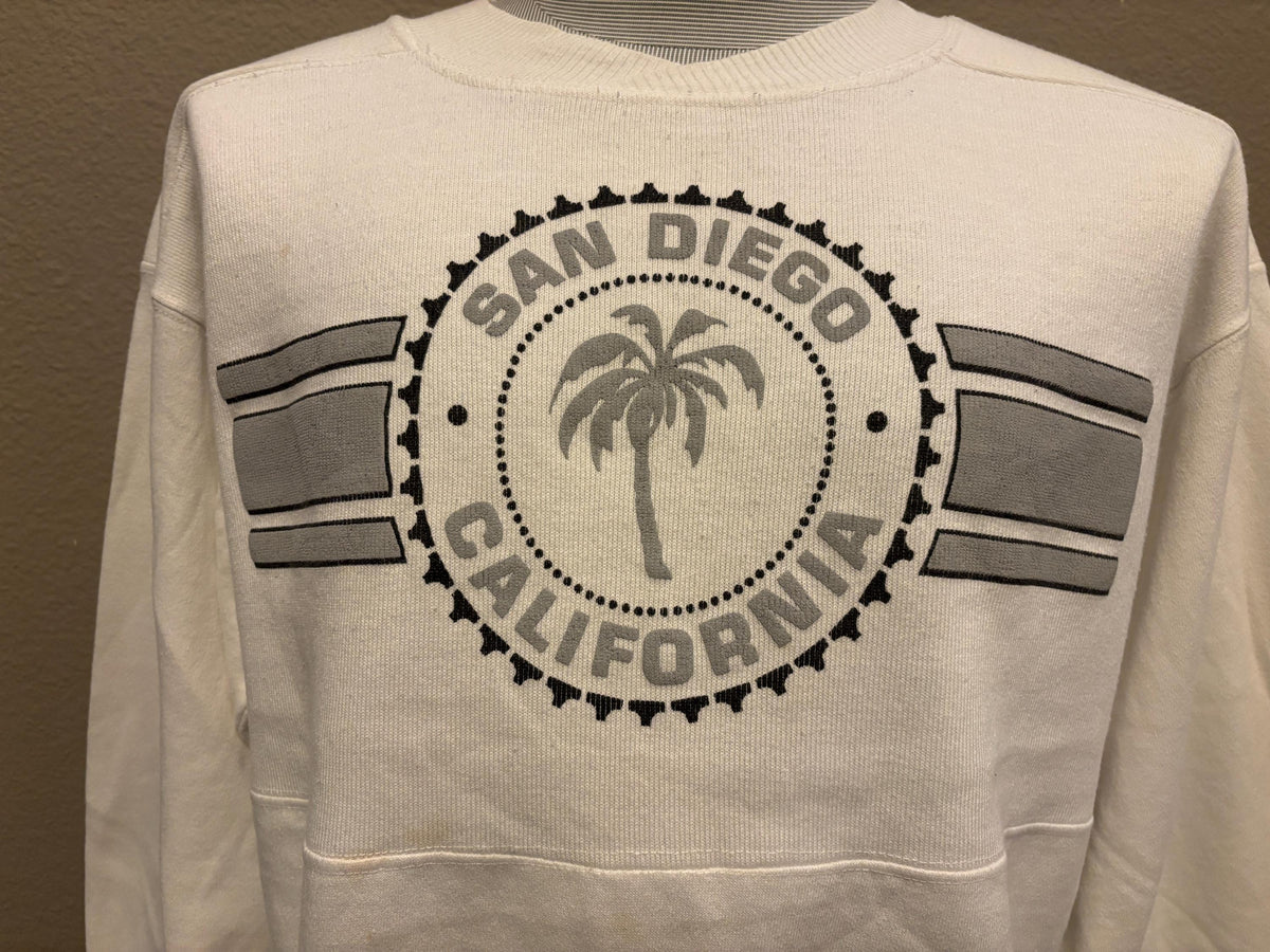 Vintage 90s San Diego California Palm Tree Vacation Crewneck Sweatshirt L Sweatshirt – Premium Graphic · Great Gift For Fans