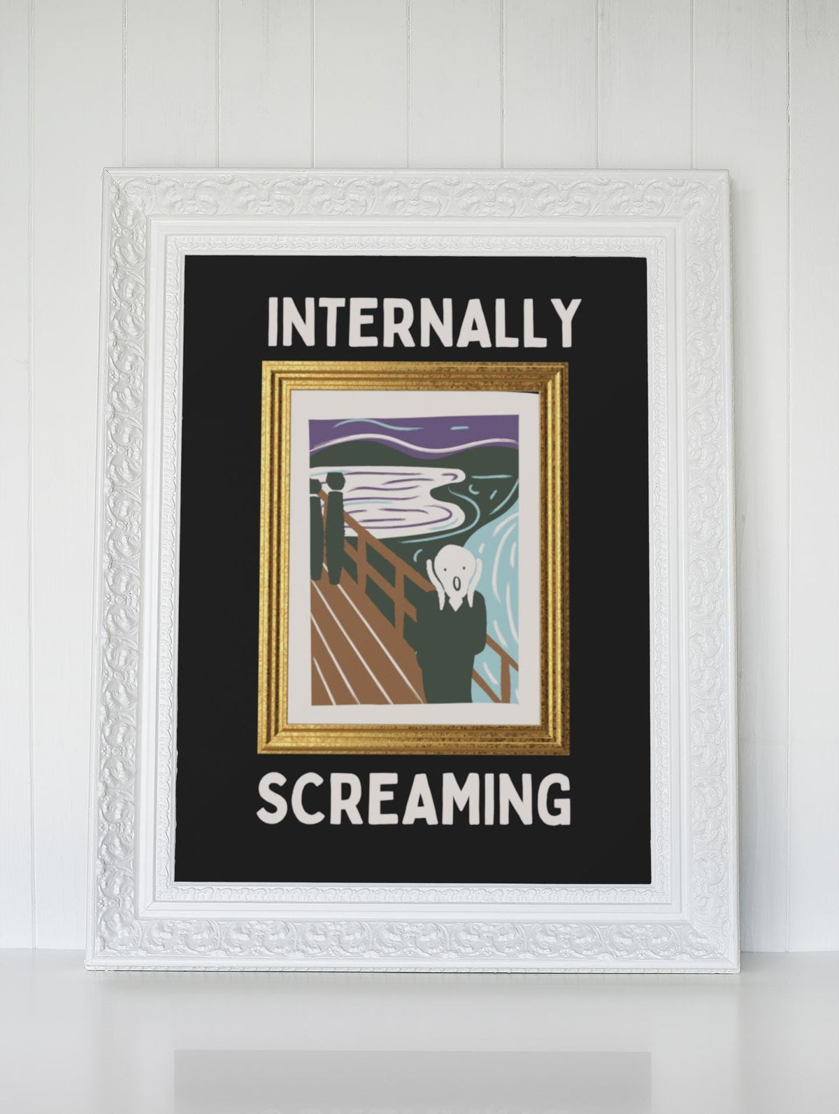 Funny Art History Poster for Feminist or Democratic Socialist Who Loves the Scream by Edvard Munch Silly Kitschy Chronically Anxious Gift Graphic Tee – Fan Favorite · Great Gift For Fans