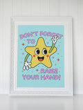 Cute Teacher Poster Print Kindergarten Teacher Preschool Teacher Don39t Forget to Raise Your Hand Silly Retro Aesthetic Art with Stars Graphic Tee – Everyday Comfort · Must-Have Style