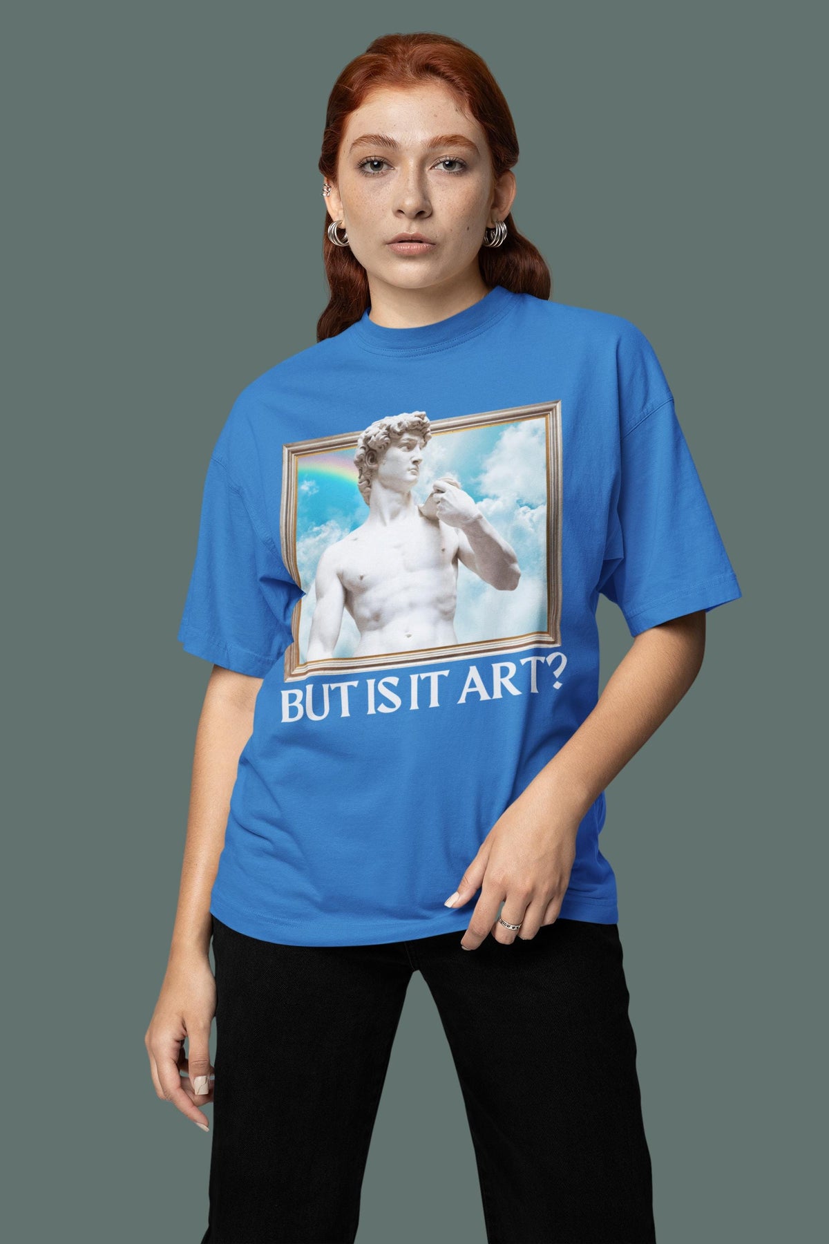 David by Michelangelo Art History Tee Shirt Silly Humanities Major TShirt with Rainbow 16th Century Roman History Gift with Funny Saying Graphic Tee – Cozy Vibes · Top Pick For Any Outfit