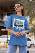 Vincent Van Gogh The Starry Night in Cute Pearl Frame with Coquette Bow 19th Century European Post Impressionist Artist Art Historian Gift Graphic Tee – Soft Feel · High-Quality Print