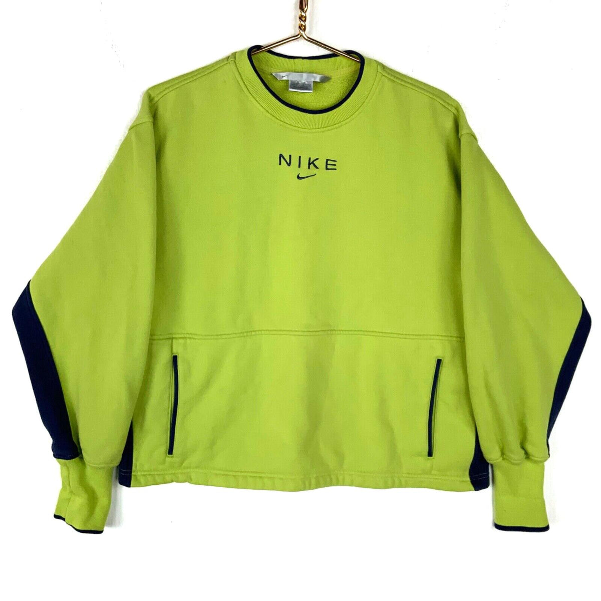 Vintage Nike Sweatshirt Crewneck Women39s Medium Green Y2K Middle Swoosh Sweatshirt – Feel-Good Design · Must-Have Style