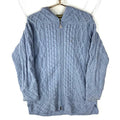 Aran Crafts Cable Knit Wool Sweater Womens Size XS Blue Full Zip Ireland Graphic Tee – Cozy Vibes · Great Gift For Fans