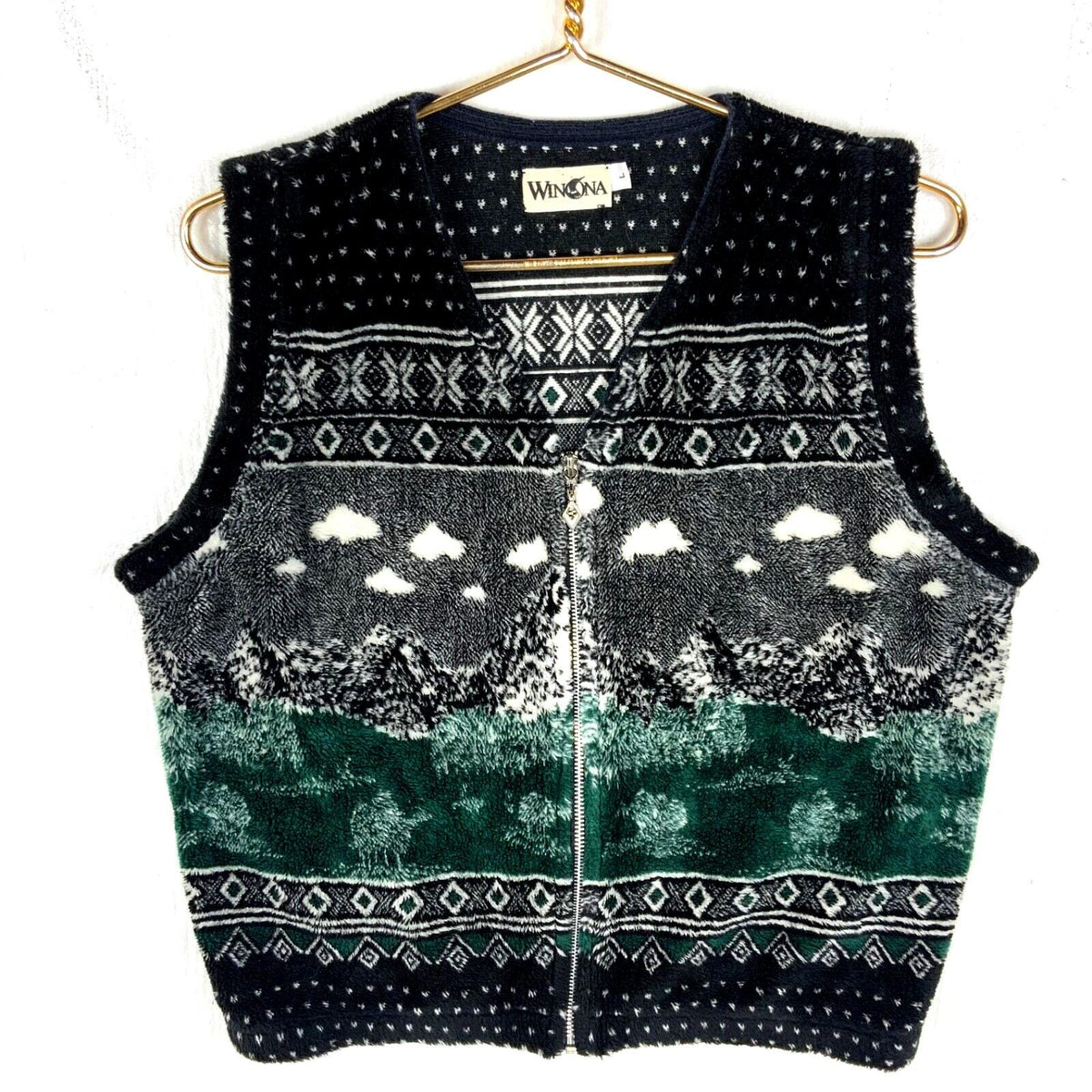 Vintage Mountain Fleece Sweater Vest Womens Large Black Full Zip Graphic Tee – Feel-Good Design · Top Pick For Any Outfit
