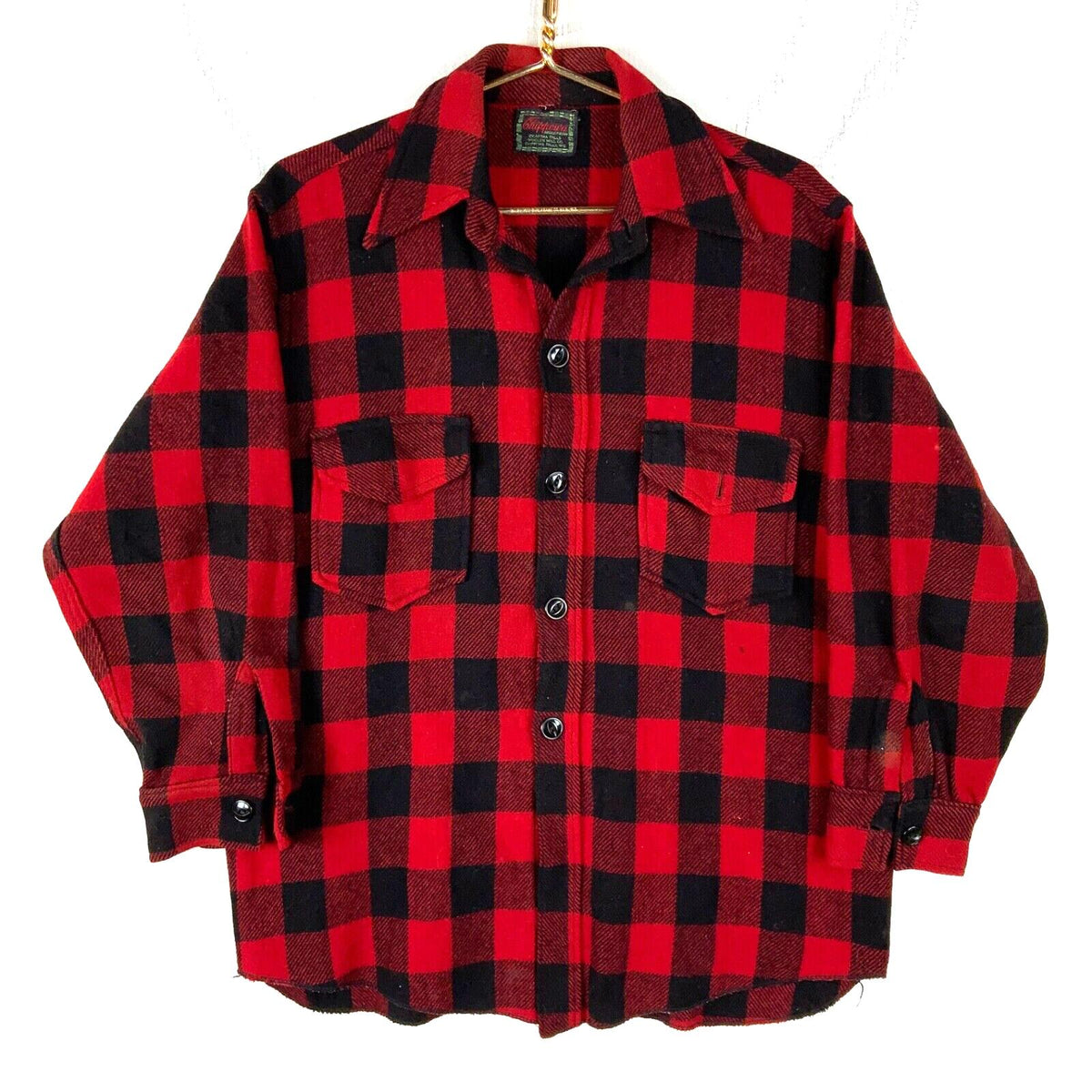 Vintage 1950s Chippewa Wool Shirt Size Large Red Button Up Long Sleeve Graphic Tee – Easygoing Wear · High-Quality Print