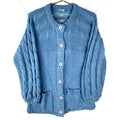 Vintage Grandma Cable Knit Cardigan Sweater Womens Large Blue 90s Graphic Tee – Feel-Good Design · Perfect For Daily Wear