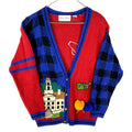 Vintage Grandma Knit Cardigan Sweater Women39s Small Red Pattern School 90s Graphic Tee – Aesthetic Look · Must-Have Style