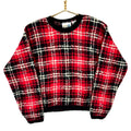 Vintage Grandma Knit Mohair Sweater Womens Medium Red Crewneck Plaid 90s Graphic Tee – Feel-Good Design · Great Gift For Fans
