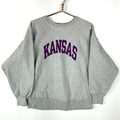 Vintage Champion Reverse Weave Warm Up Sweatshirt Large Ncaa Kansas Jayhawks Sweatshirt – Cozy Vibes · Perfect For Daily Wear