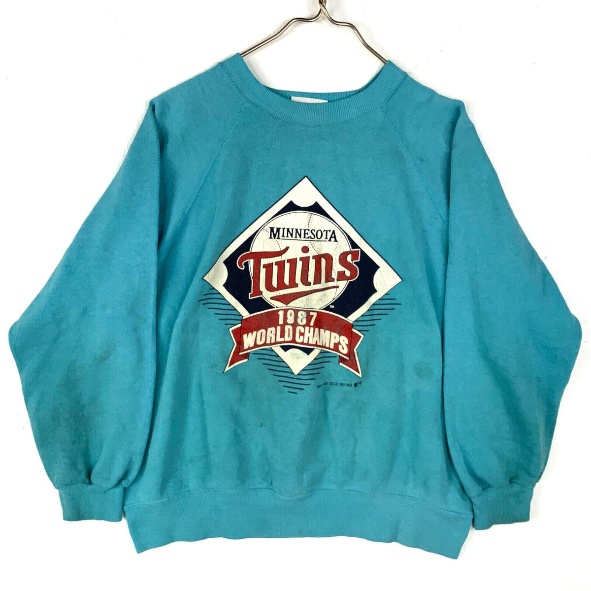 Vintage Minnesota Twins Sweatshirt Large Blue Made Usa 1987 World Champs Mlb 80s Sweatshirt – Soft Feel · Must-Have Style