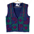 Vintage Grandma Knit Sweater Vest Womens Medium Blue Plaid 90s Graphic Tee – Cozy Vibes · Must-Have Style