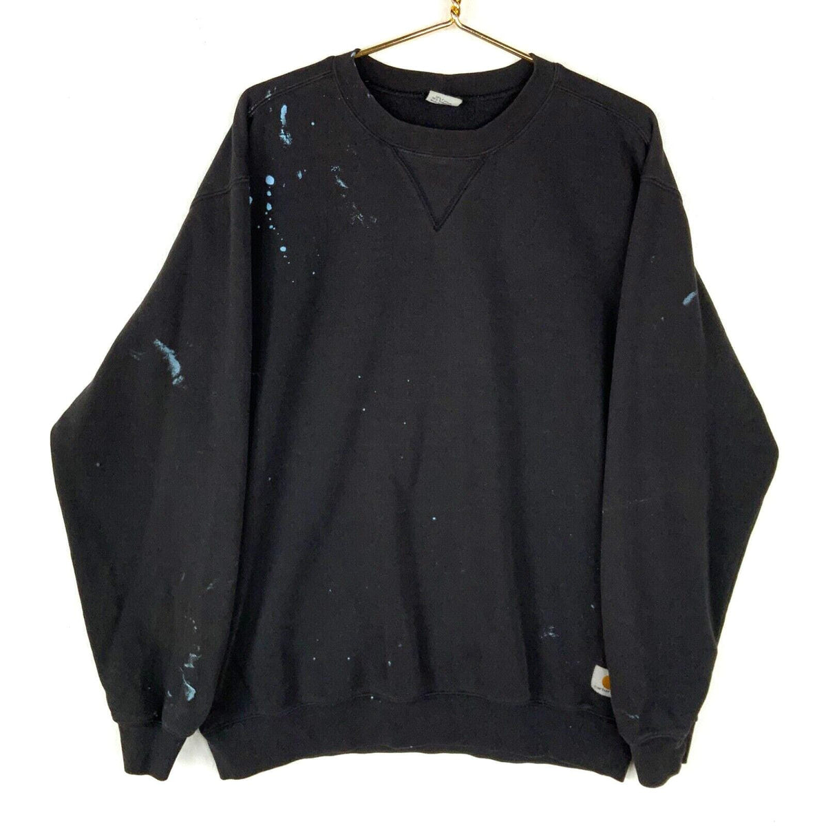 Carhartt Sweatshirt Crewneck Size Large Black Distressed Work Wear Sweatshirt – Soft Feel · Must-Have Style