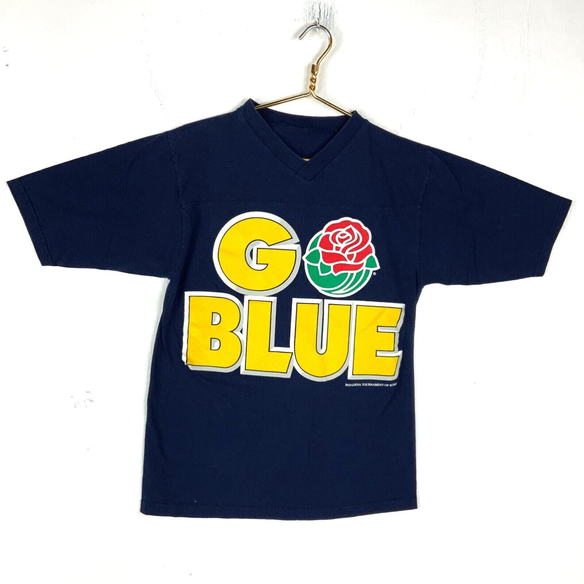 Vintage Michigan Wolverines Tshirt Size Medium Blue VNeck Ncaa Go Blue Graphic Tee – Cozy Vibes · High-Quality Print