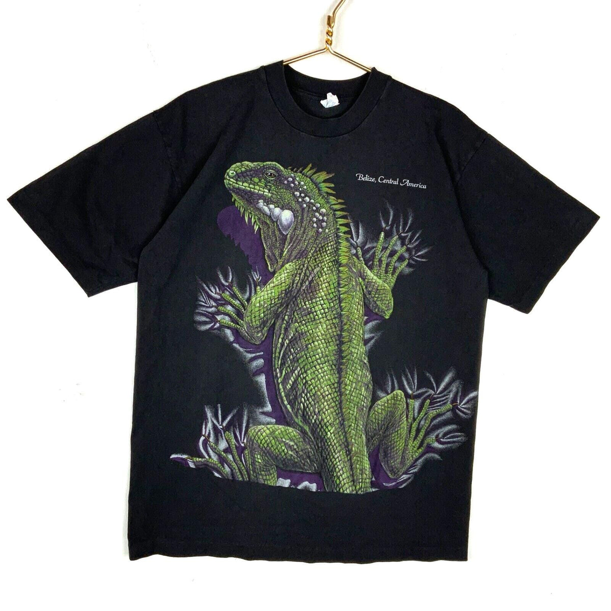 Vintage Wildlife TShirt XL Black Double Sided Single Stitch Belize Lizard 90s Graphic Tee – Easygoing Wear · Top Pick For Any Outfit