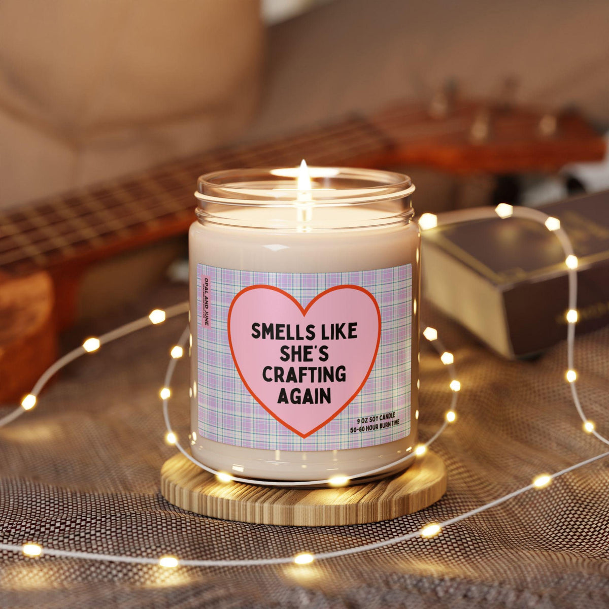Cute Crafting Gift for Grandma or Mom Who Loves to Craft 9 Oz Soy Candle Smells Like She39s Crafting Again Candle with Heart for Crafter Graphic Tee – Aesthetic Look · Great Gift For Fans