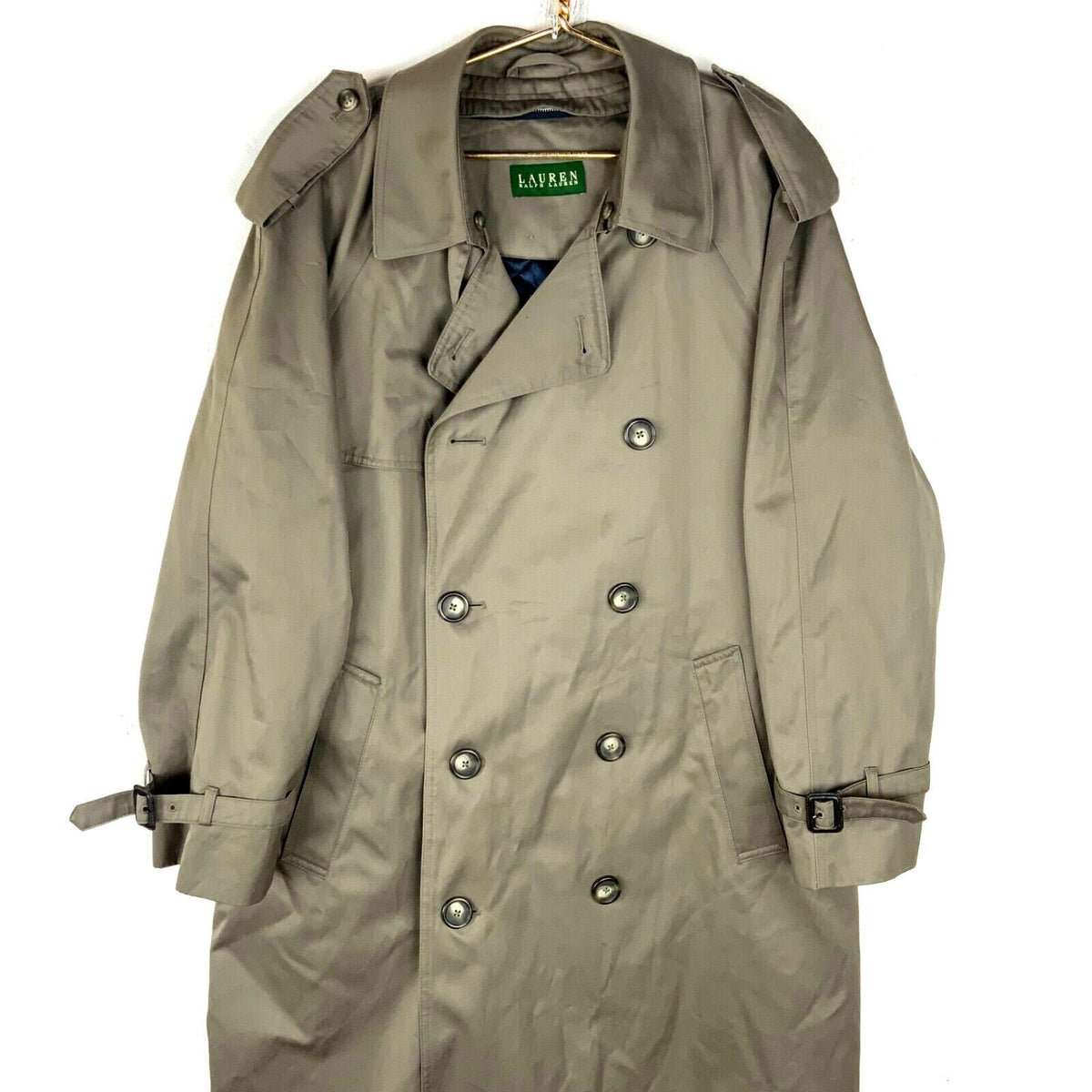 Vintage Lauren Ralph Lauren Womens Trench Coat Jacket Size 42R Gray Graphic Tee – Easygoing Wear · High-Quality Print