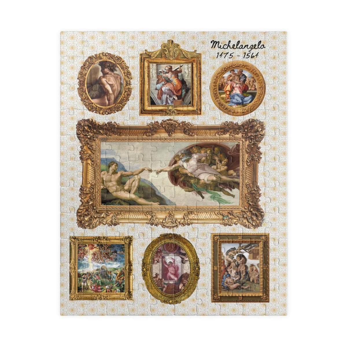 Michelangelo Art History Puzzle for Humanities Major Who Loves High Renaissance Art or the Sistine Chapel 16th Century Roman History Gift Graphic Tee – Aesthetic Look · Top Pick For Any Outfit