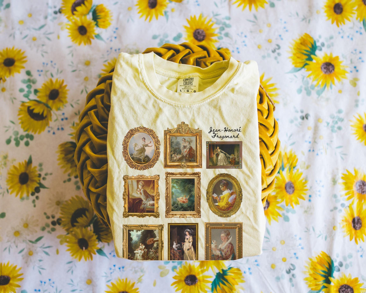 JeanHonor Fragonard Art History TShirt for Artist French Art Historian Framed Rococo Art Cute Humanities Major Gift Famous Paintings Graphic Tee – Everyday Comfort · High-Quality Print