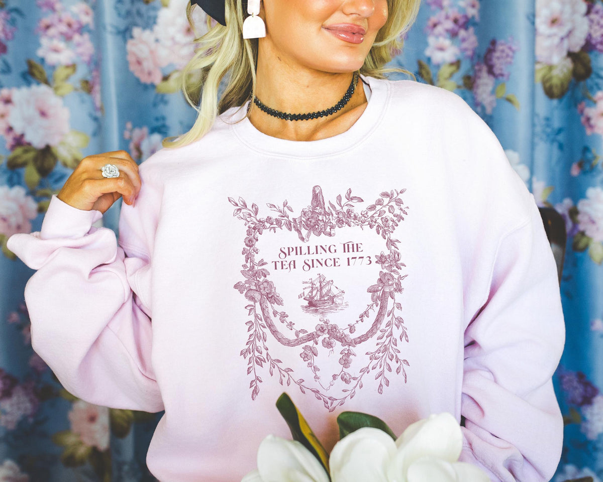 Cute American History Sweatshirt with Feminine Rococo Aesthetic 18th Century History Shirt for US History Buff Social Studies Teacher Gift Sweatshirt – Feel-Good Design · Must-Have Style