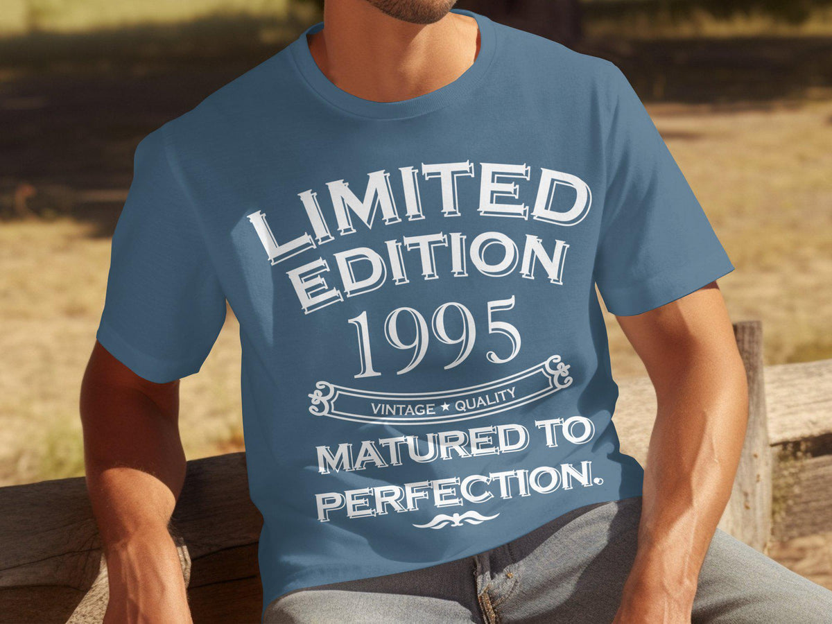 Mens 30th Birthday Gifts For Dad T Shirt Top Shirt Gift Present Thirty Limited Edition Year 1995 Matured To Perfection Funny 30 Year old Tee Graphic Tee – Everyday Comfort · Must-Have Style