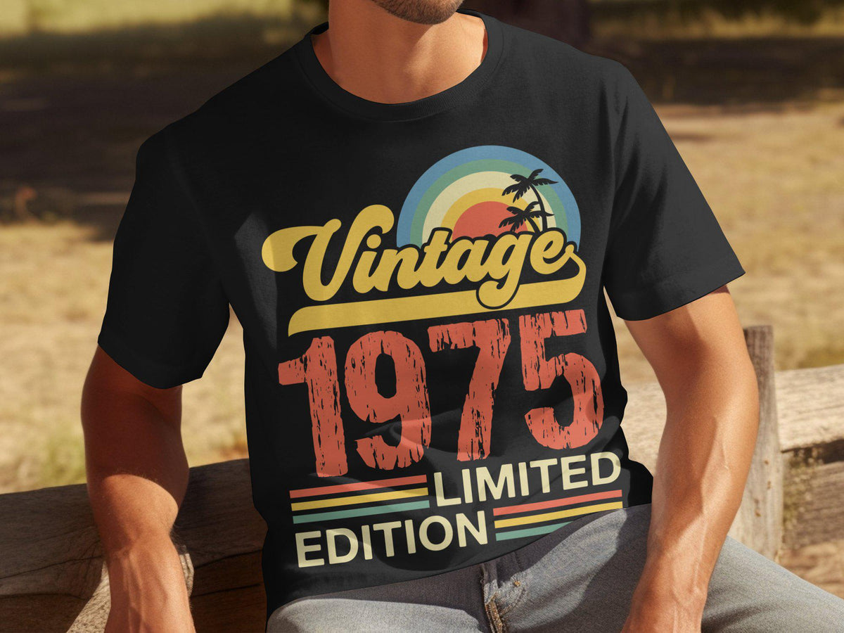 Mens Funny 50th Birthday Shirt Vintage 1975 Limited Edition Tee Retro Gift for Him 50 Years Old Graphic TShirt Graphic Tee – Fan Favorite · High-Quality Print