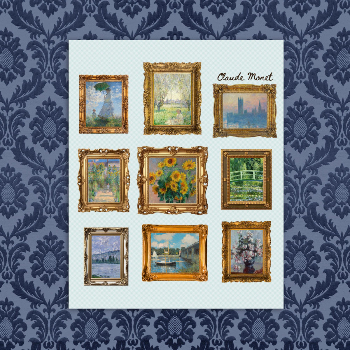 Cute Claude Monet Poster Art Historian Famous Paintings Gallery Wall Aesthetic Floral Art Print for French History Professor or Artist Graphic Tee – Easygoing Wear · Top Pick For Any Outfit