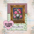 Cute Floral Hardcover Notebook with Famous Flower Paintings Roses in a Glass Vase Sunflowers by Claude Monet Eelke Eelkeman Lined Journal Graphic Tee – Aesthetic Look · Trending Graphic Apparel