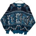Vintage Club International Grandpa Knit Sweater Size Large Blue Patterned Graphic Tee – Warm & Stylish · High-Quality Print