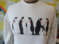 Vintage 90s Penguins Carlyn 1996 Art White Crewneck Sweatshirt Size M Sweatshirt – Soft Feel · Must-Have Style